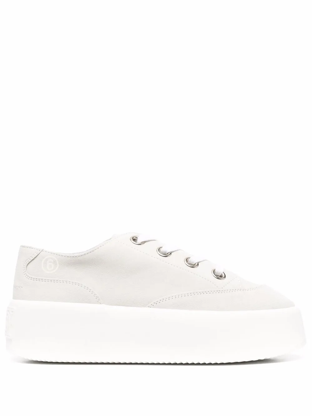 

MM6 Maison Margiela suede flatform sneakers - White