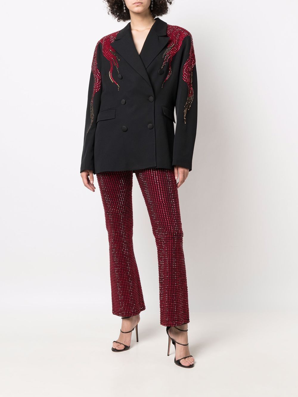 Loulou Flared crystal-embellished Trousers - Farfetch