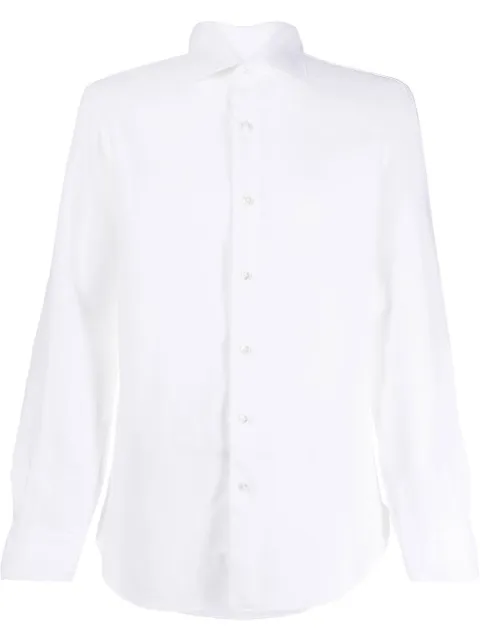 Barba cutaway-collar long-sleeved shirt 