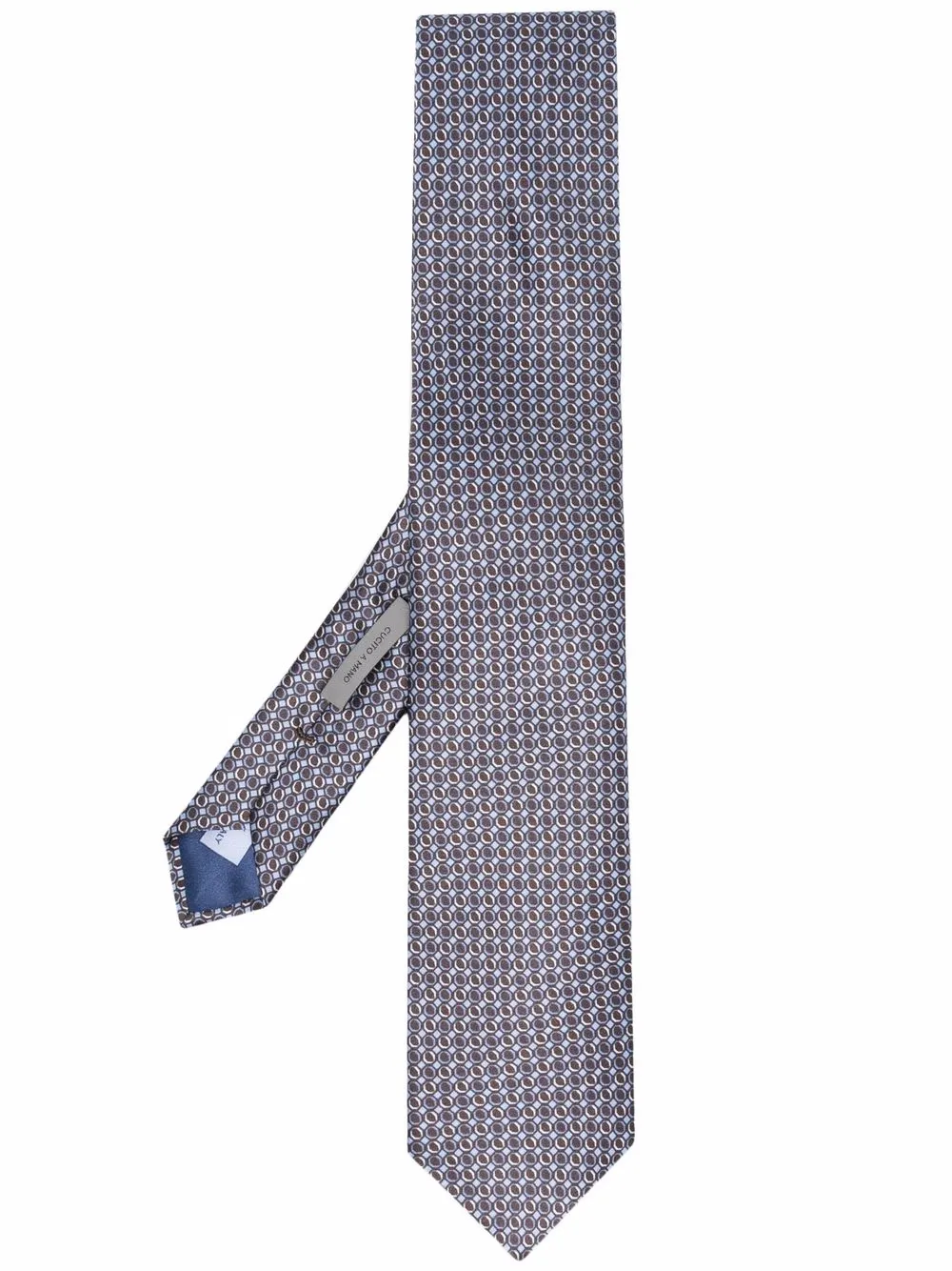 

Corneliani corbata de seda con motivo - Azul
