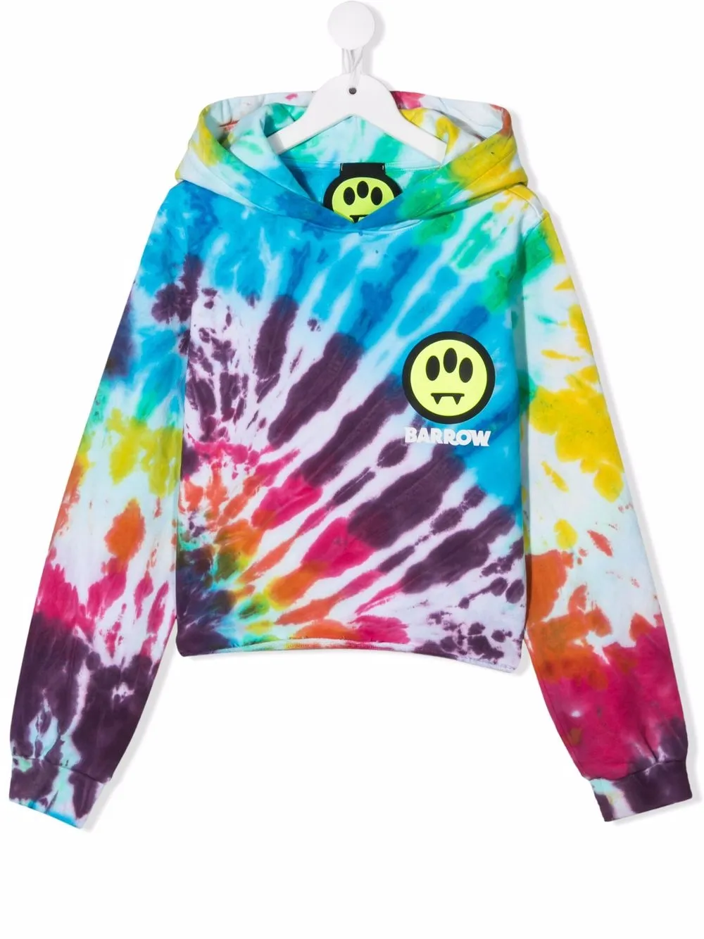 Barrow kids hoodie motivo tie-dye - Azul