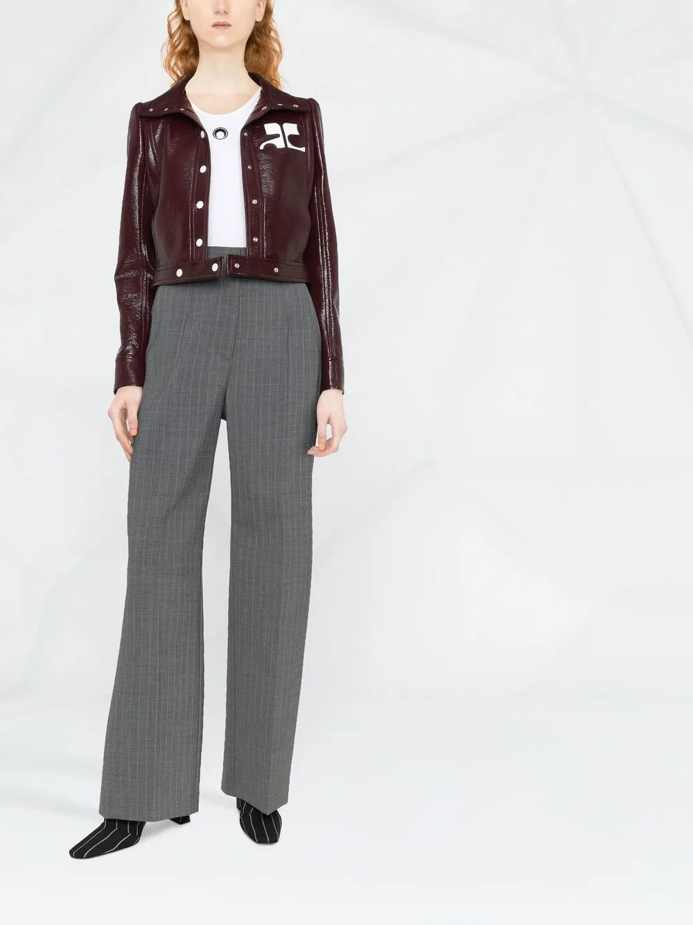 Courrèges Jack met logoprint - Rood