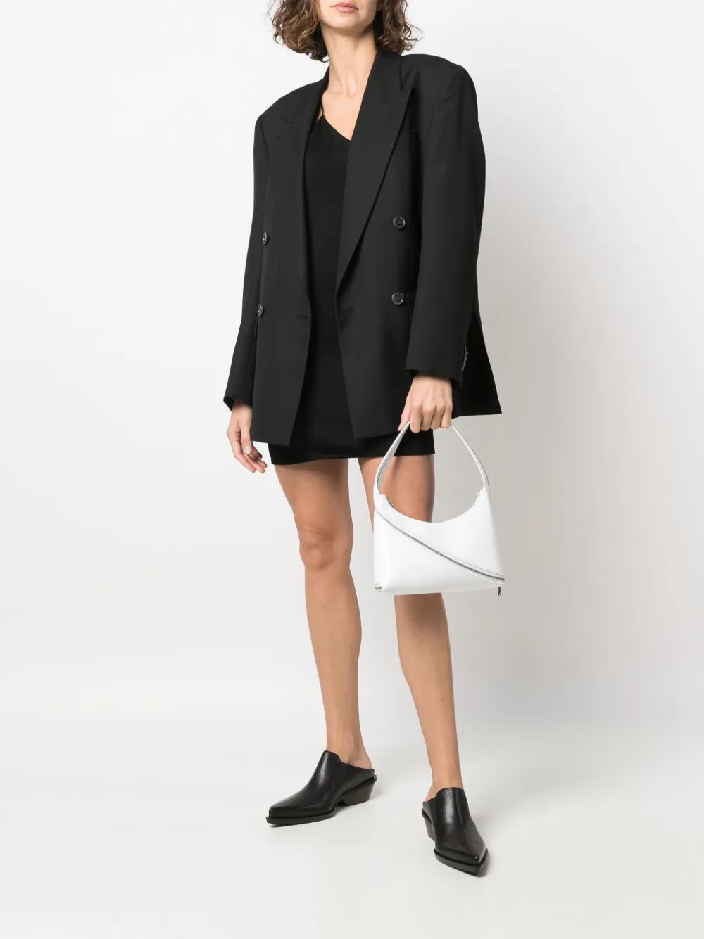 Coperni Zip kleine schoudertas - Wit