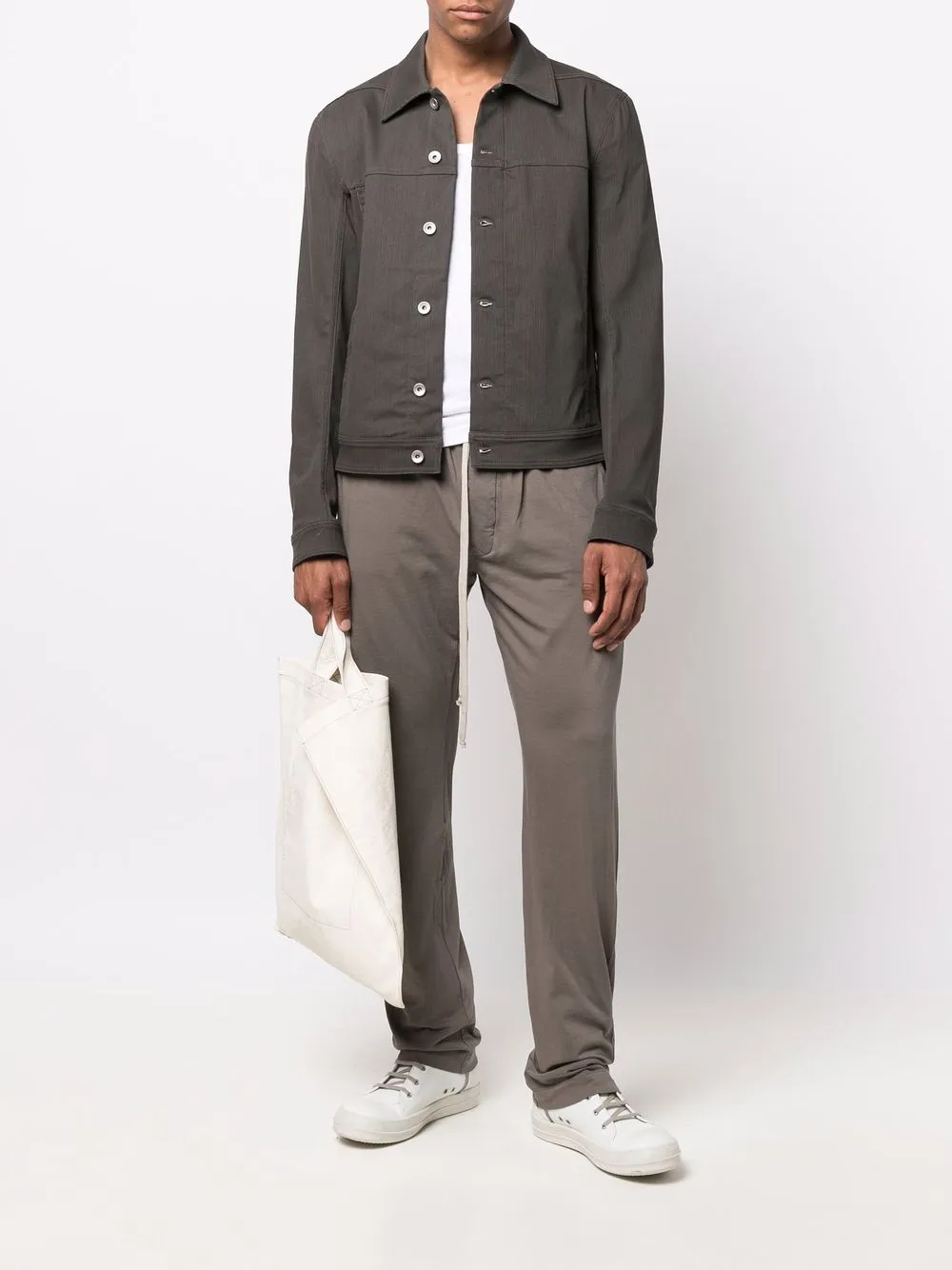 Rick Owens DRKSHDW Jack met enkele rij knopen - Grijs