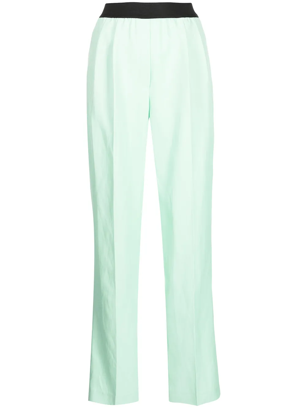 high-rise straight-leg trousers