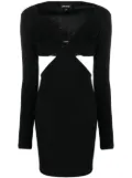 Just Cavalli cut-out long-sleeved mini dress - Black