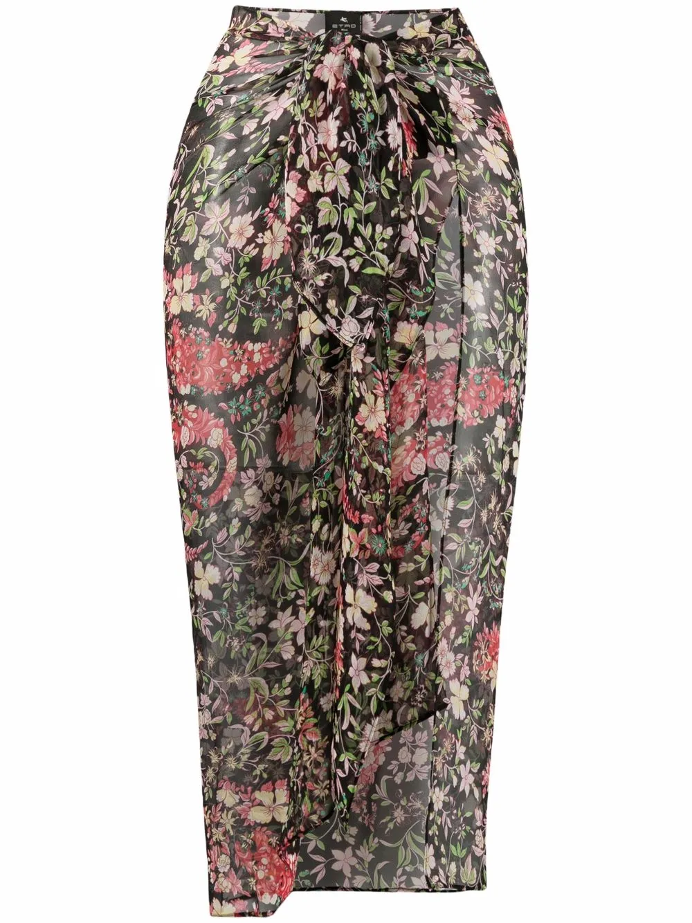 

ETRO falda midi con estampado de cachemira - Negro