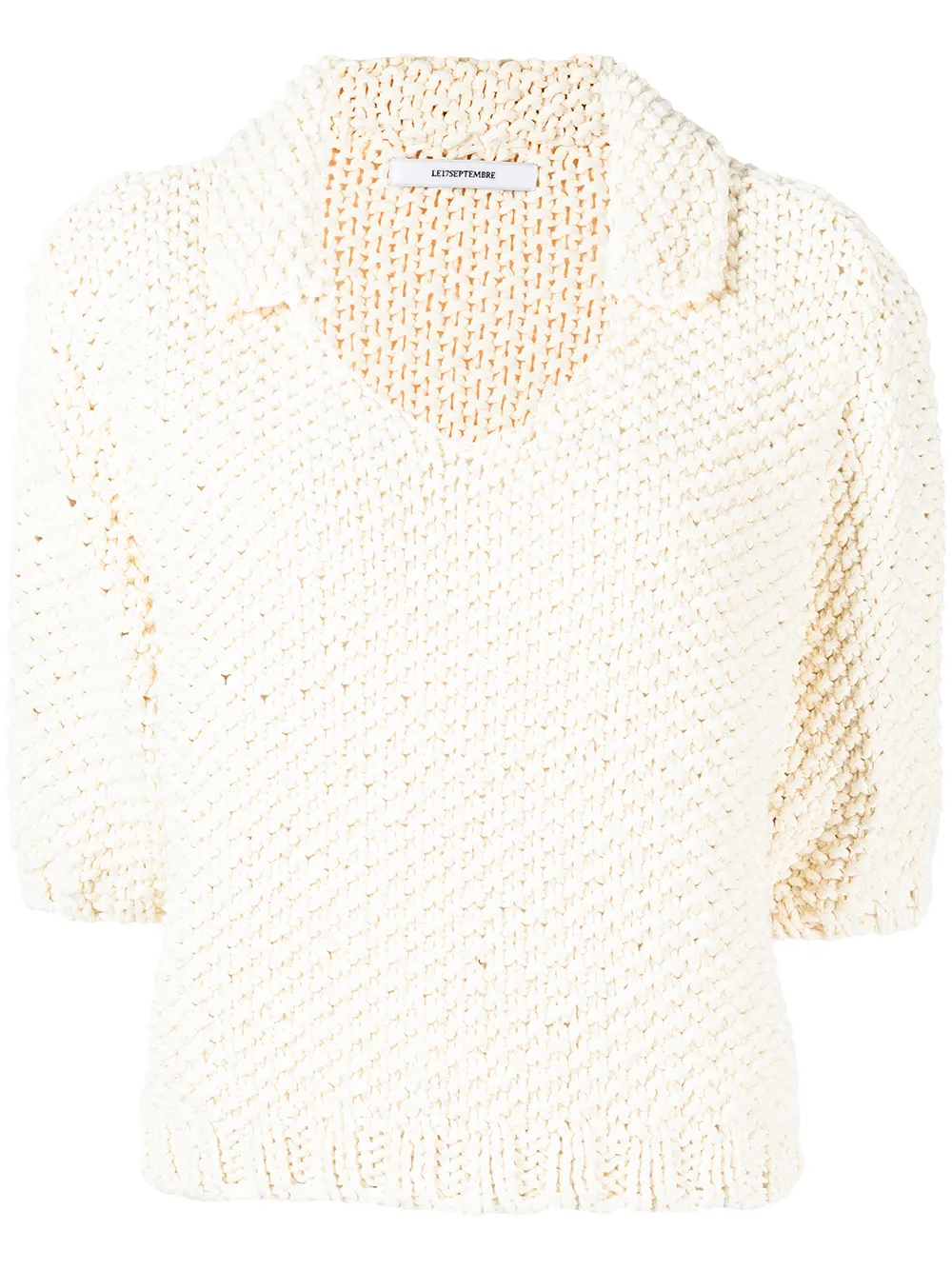 

Le 17 Septembre top con cuello abierto - Blanco
