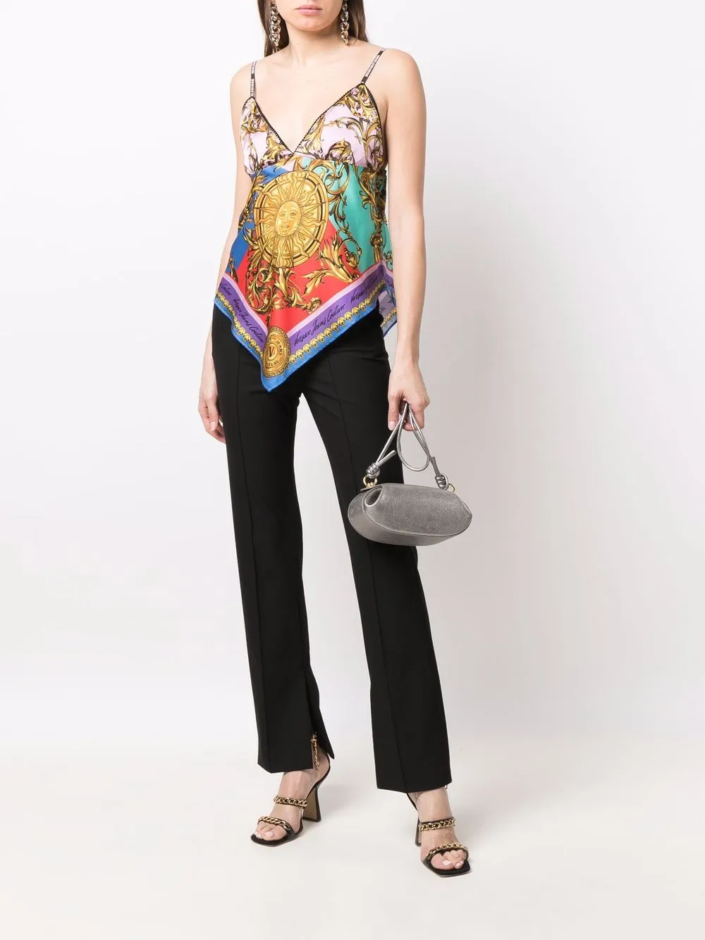Versace Jeans Couture Tanktop met barokprint - Blauw