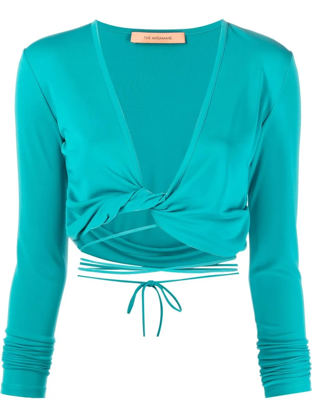 THE ANDAMANE top corto Judy de manga larga - Azul