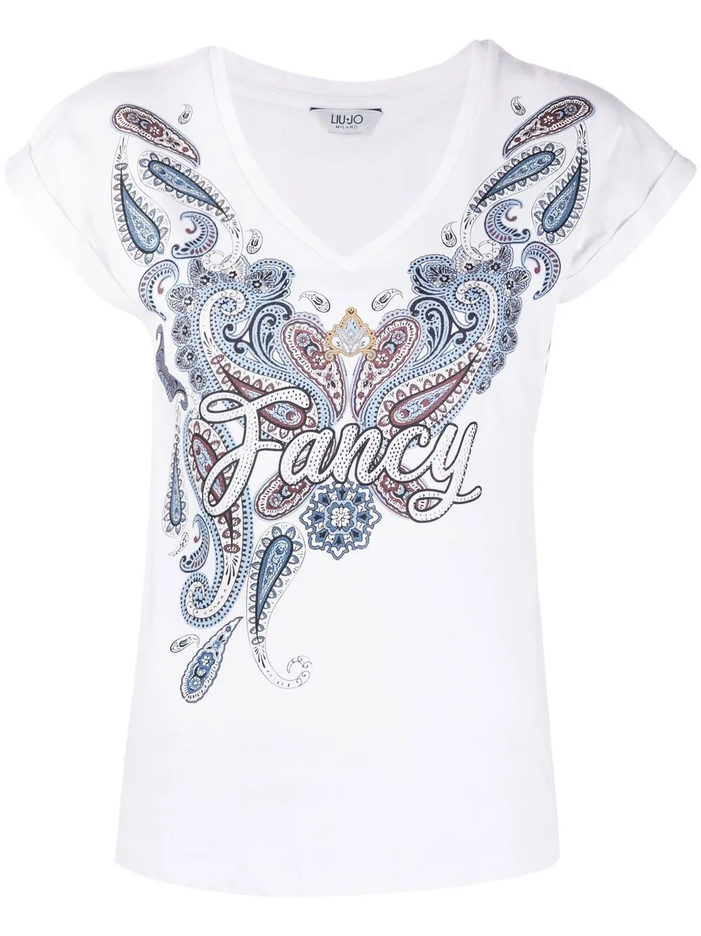 

LIU JO playera con estampado gráfico - Blanco