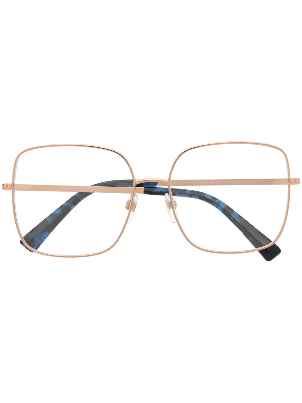 Valentino Eyewear lentes con armazón cuadrada - Dorado