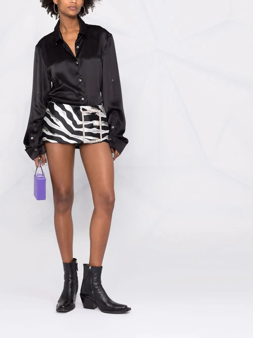Dolce & Gabbana Mini-rok met gesp - Zwart
