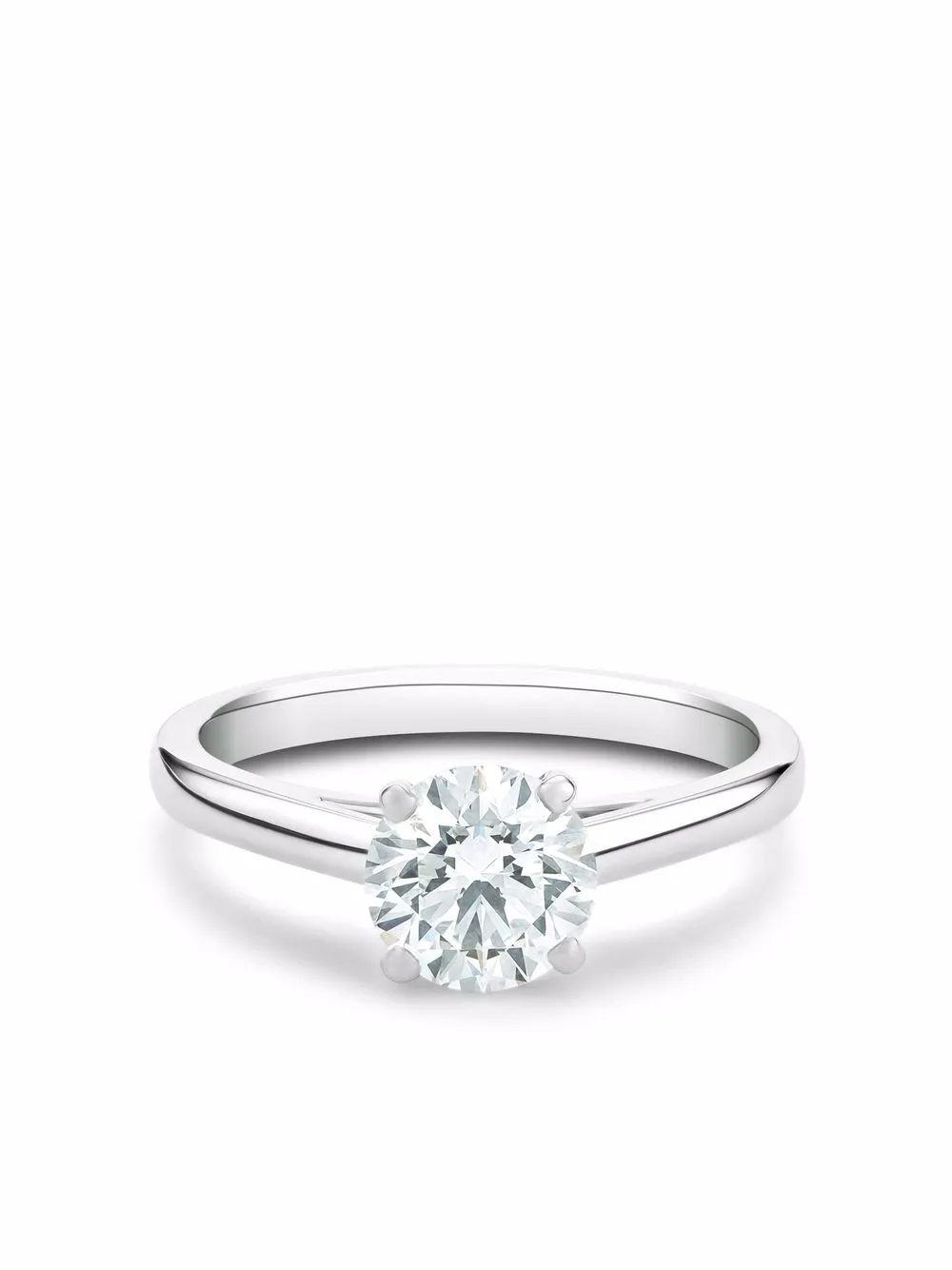 

De Beers Jewellers anillo DB Classic en platino con diamante - Plateado