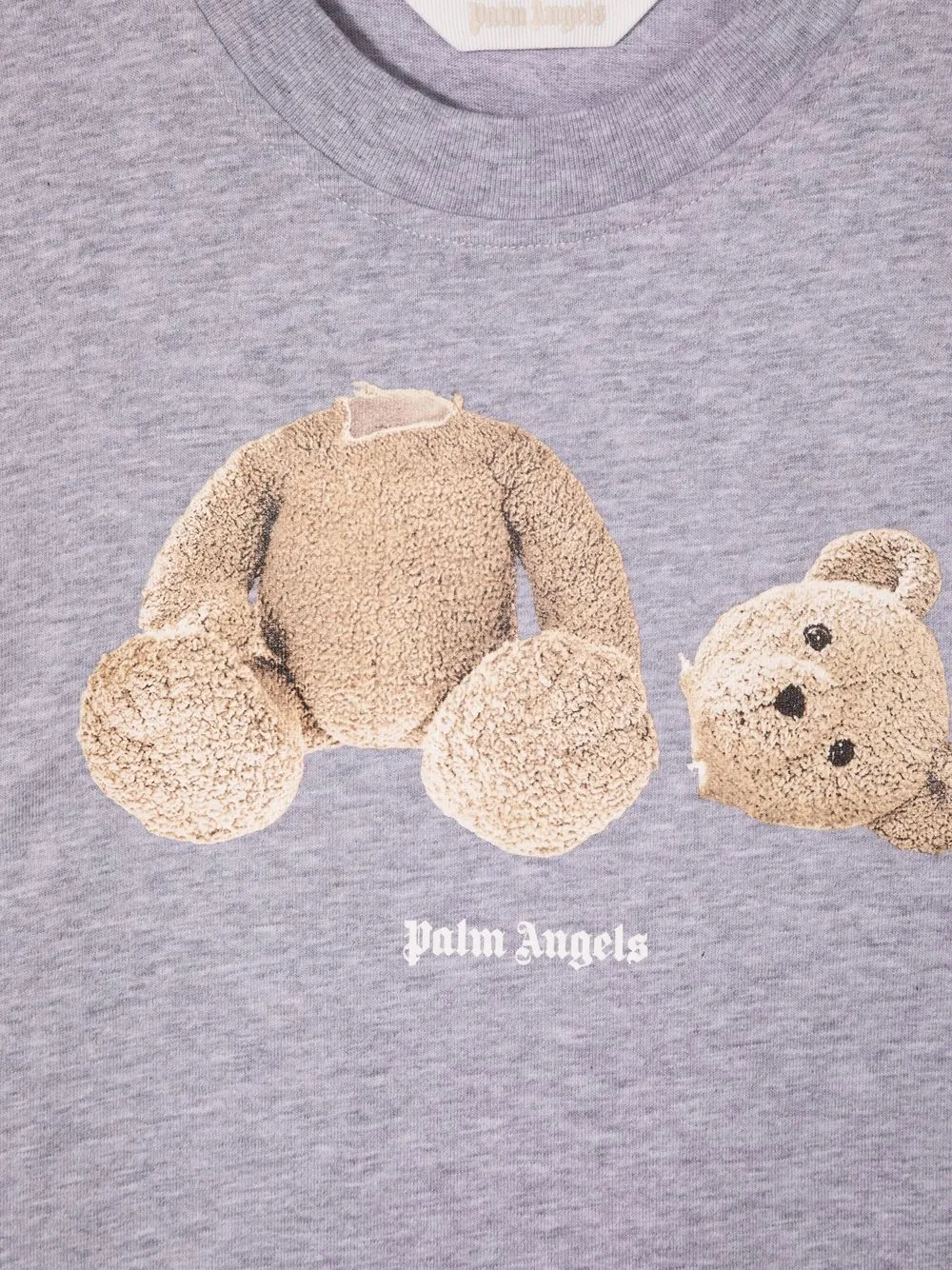 palm angels kids 小熊印花棉t恤