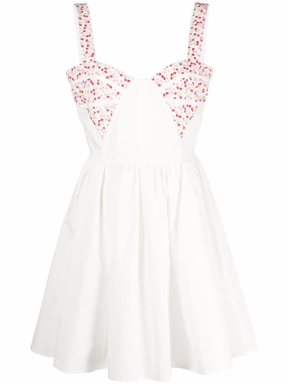 

MSGM vestido corto con cerezas estampadas - Blanco