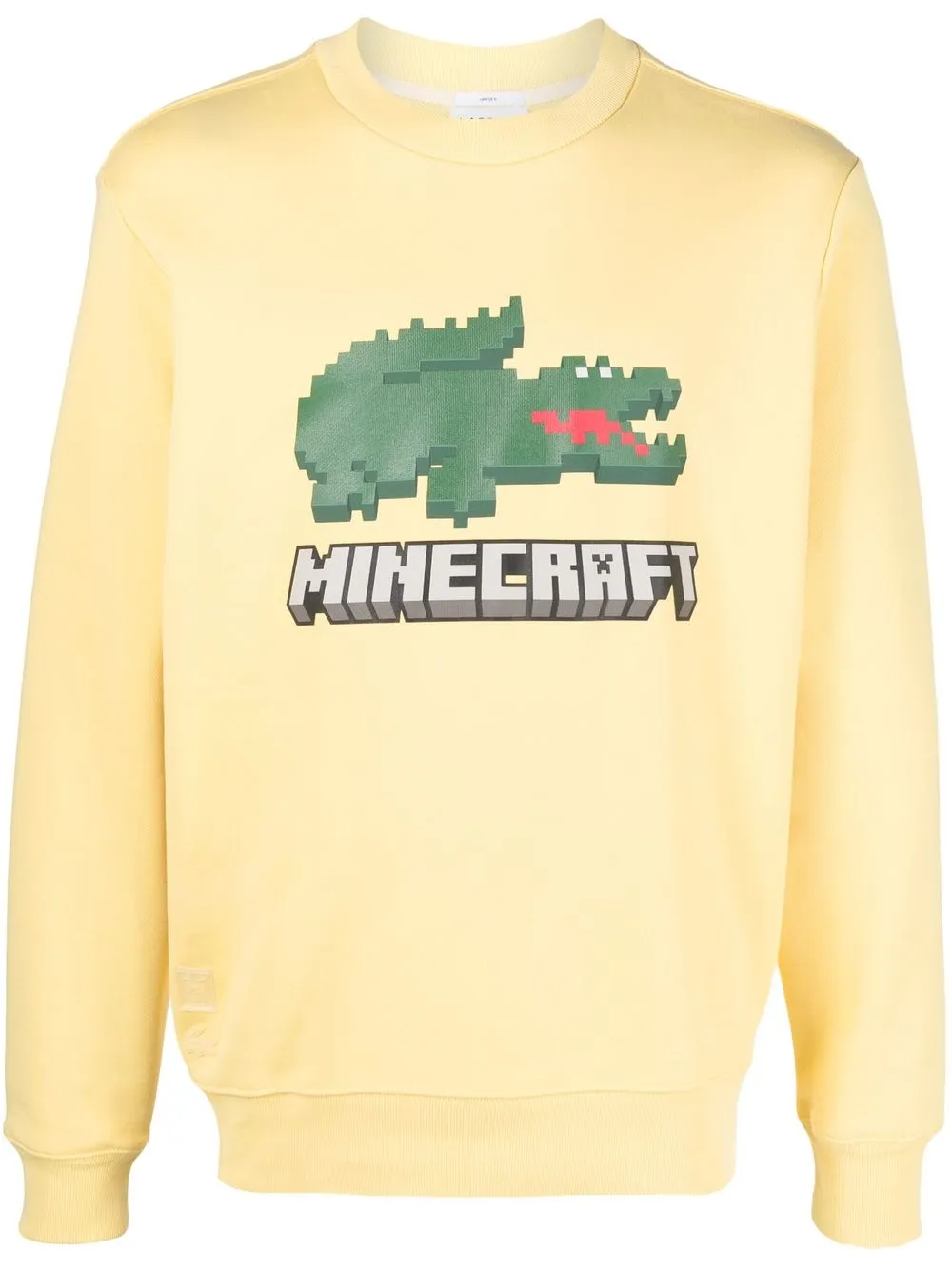 Lacoste sudadera con estampado Minecraft - Amarillo