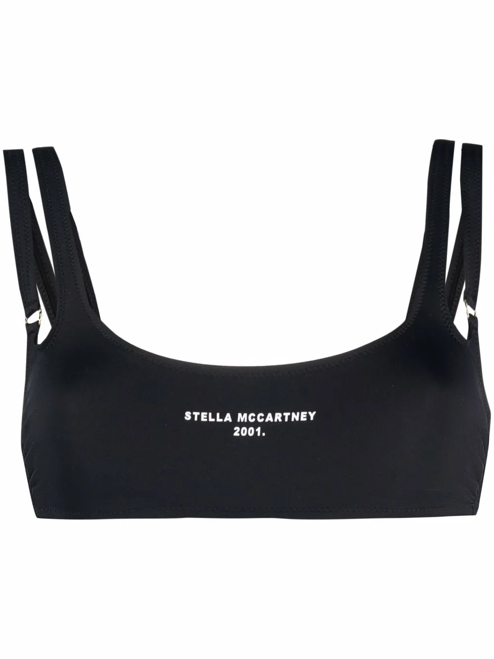 

Stella McCartney logo-print bikini top - Black
