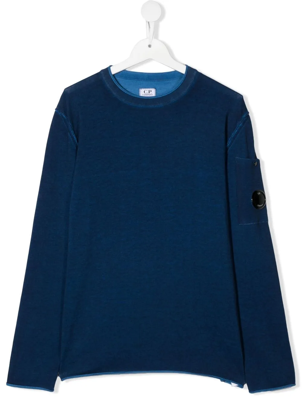 

C.P. Company Kids playera con parche del logo - Azul