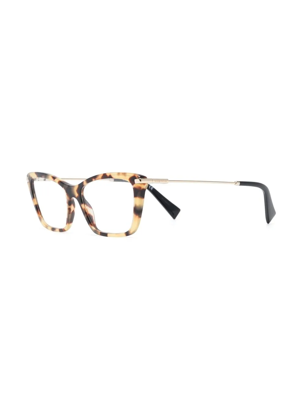 Miu Miu Eyewear Bril met schildpadschild design - Beige