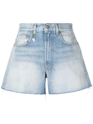 denim shorts white