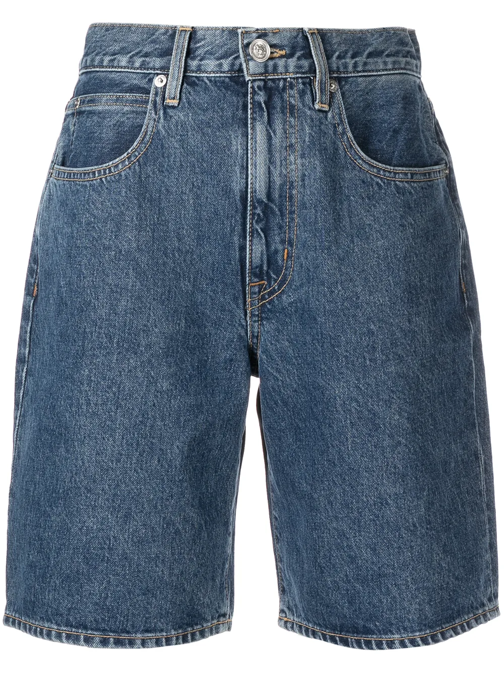 

SLVRLAKE straight-leg jean shorts - Blue