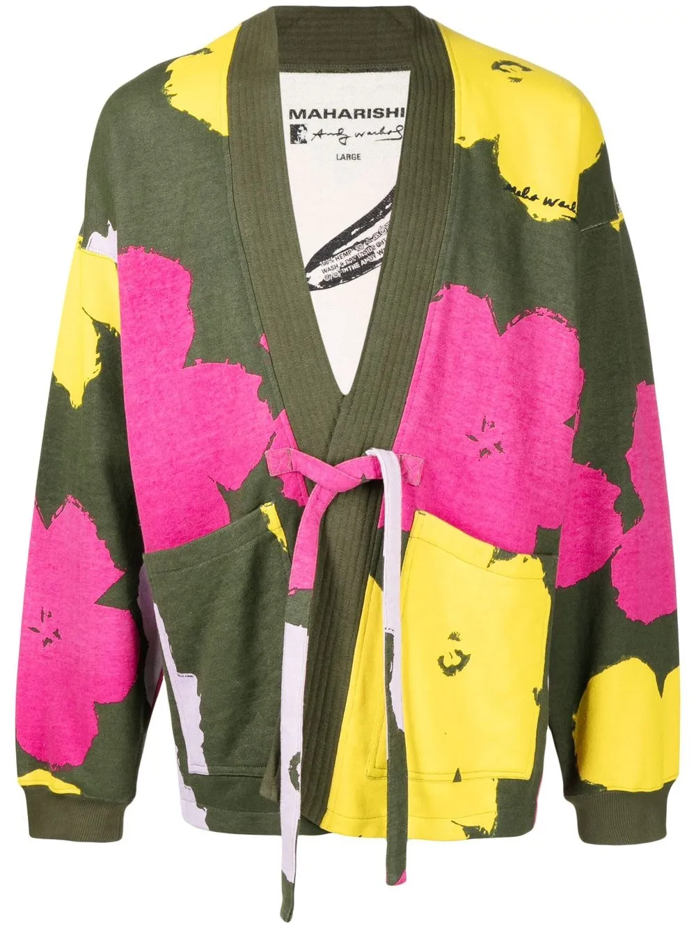 

Maharishi graphic-print front-tie jacket - Brown