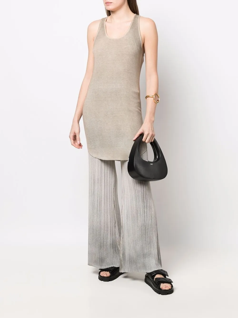Avant Toi Metallic plooibroek - Beige