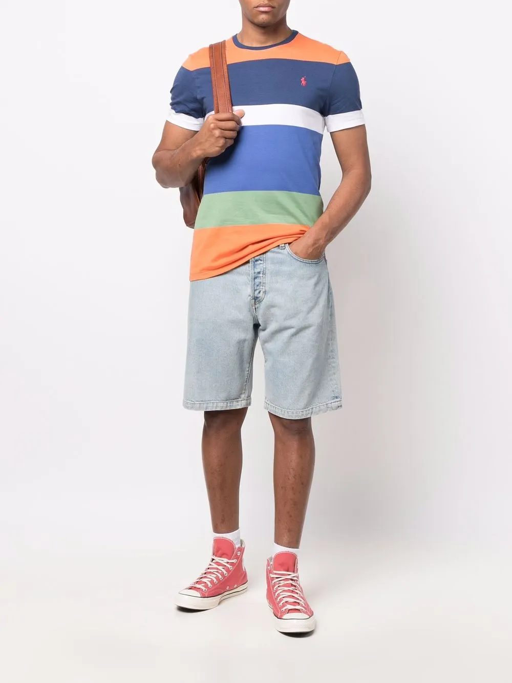 Polo Ralph Lauren Gestreept T-shirt - Oranje