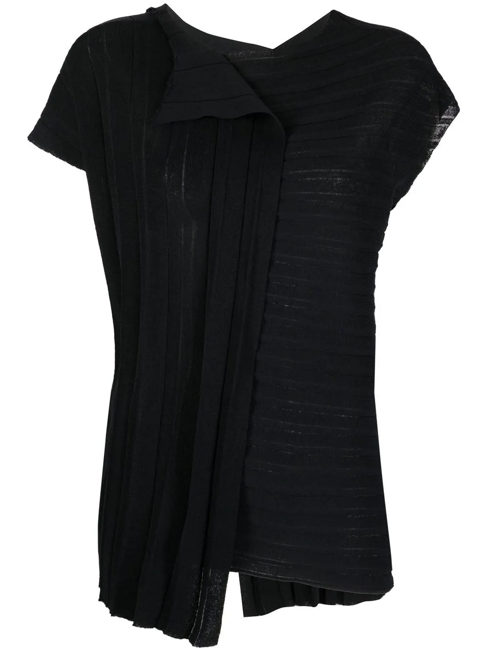 

Yohji Yamamoto top tejido cruzado - Negro