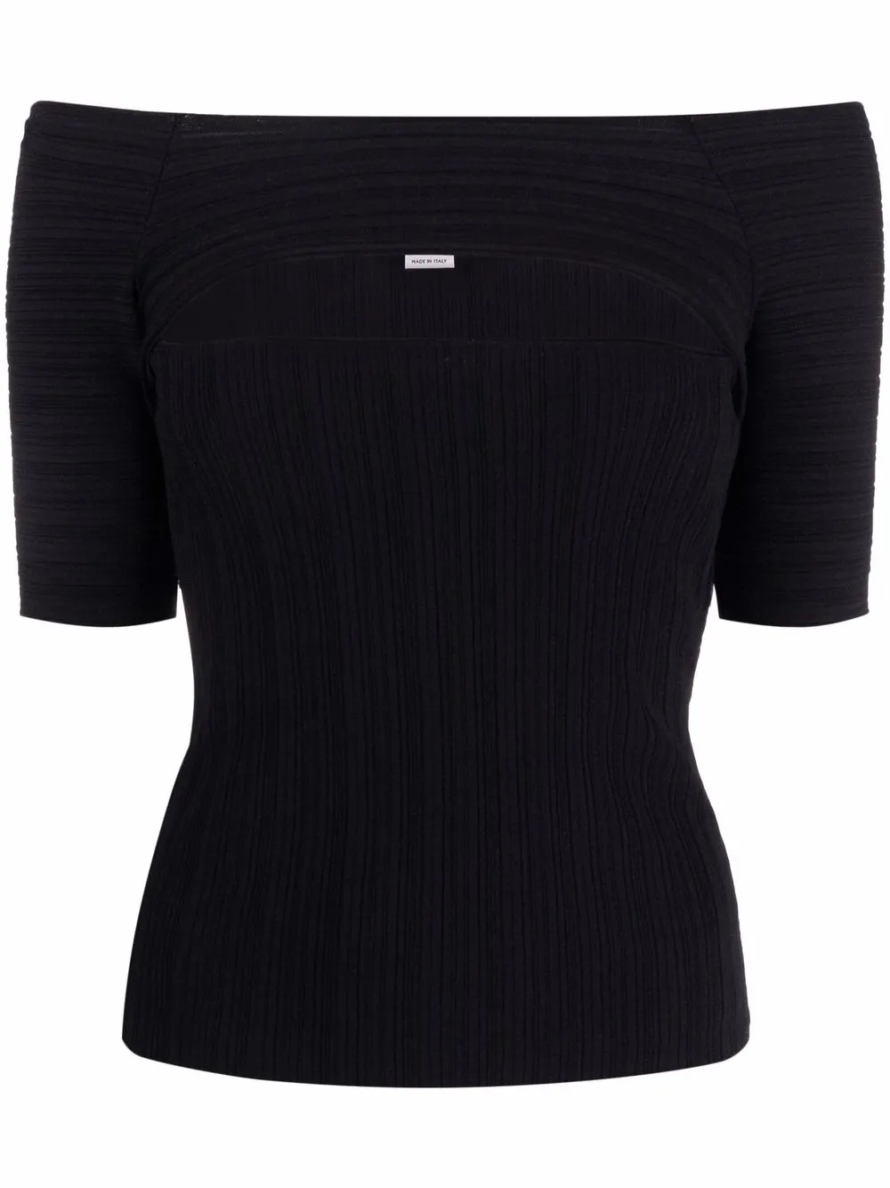 

Stella McCartney top con hombros descubiertos - Negro