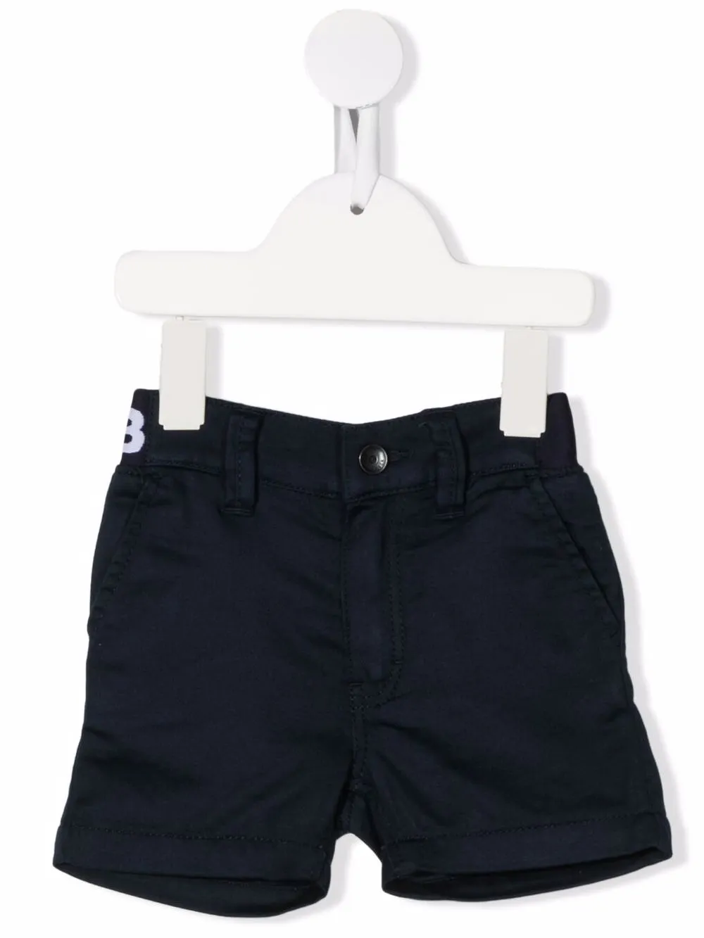 

BOSS Kidswear logo-waistband cotton shorts - Blue