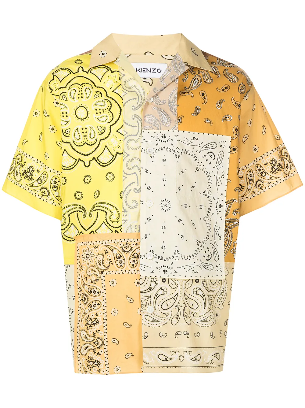 

Kenzo patchwork short-sleeve shirt - Yellow