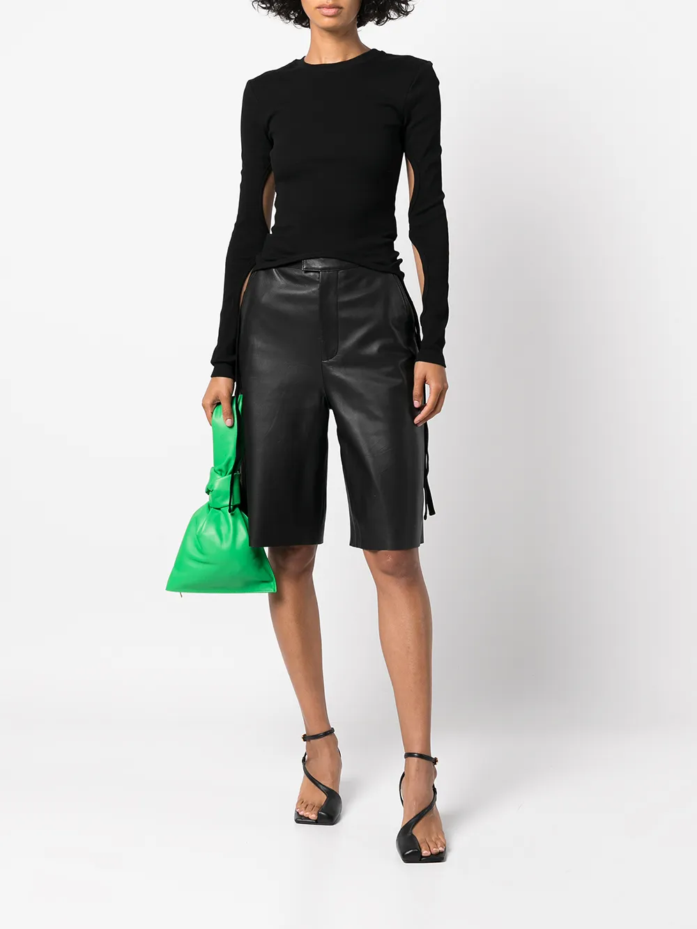 Dion Lee Geribbelde top - Zwart