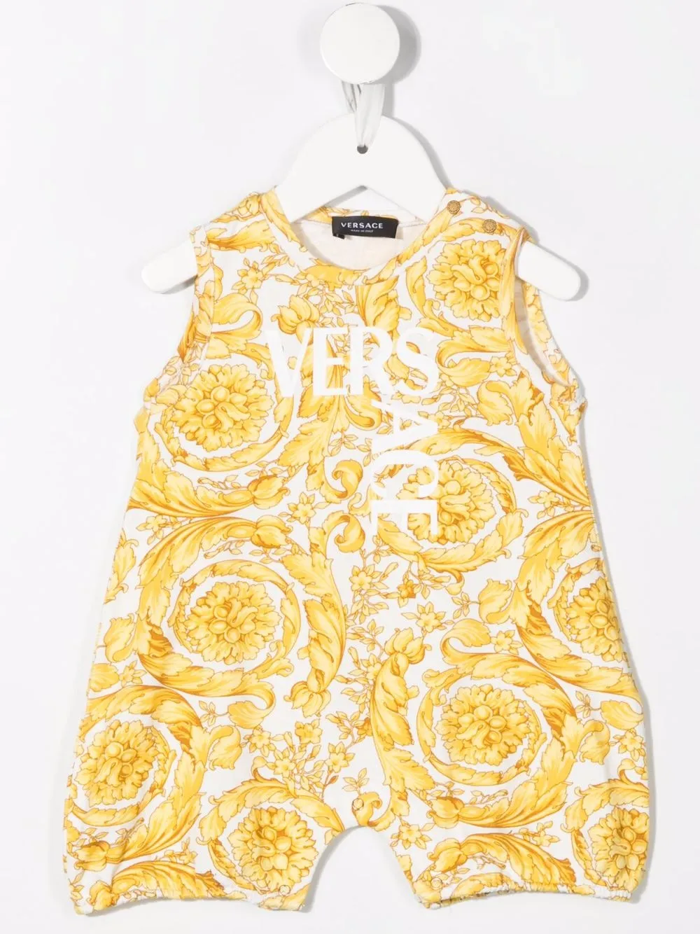 Versace Kids Romper met print - Geel