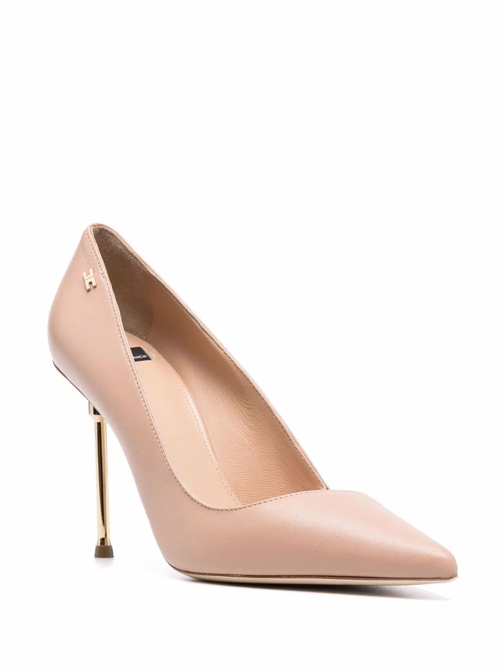 Elisabetta Franchi metallic-finish 100mm pumps Neutrals