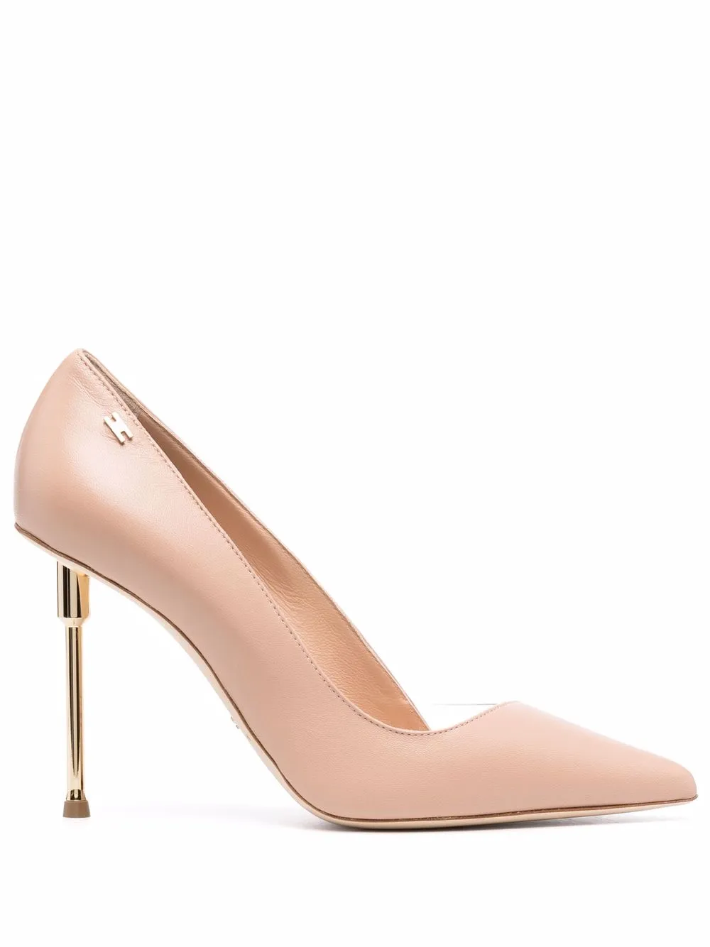 Elisabetta Franchi metallic-finish 100mm pumps Neutrals
