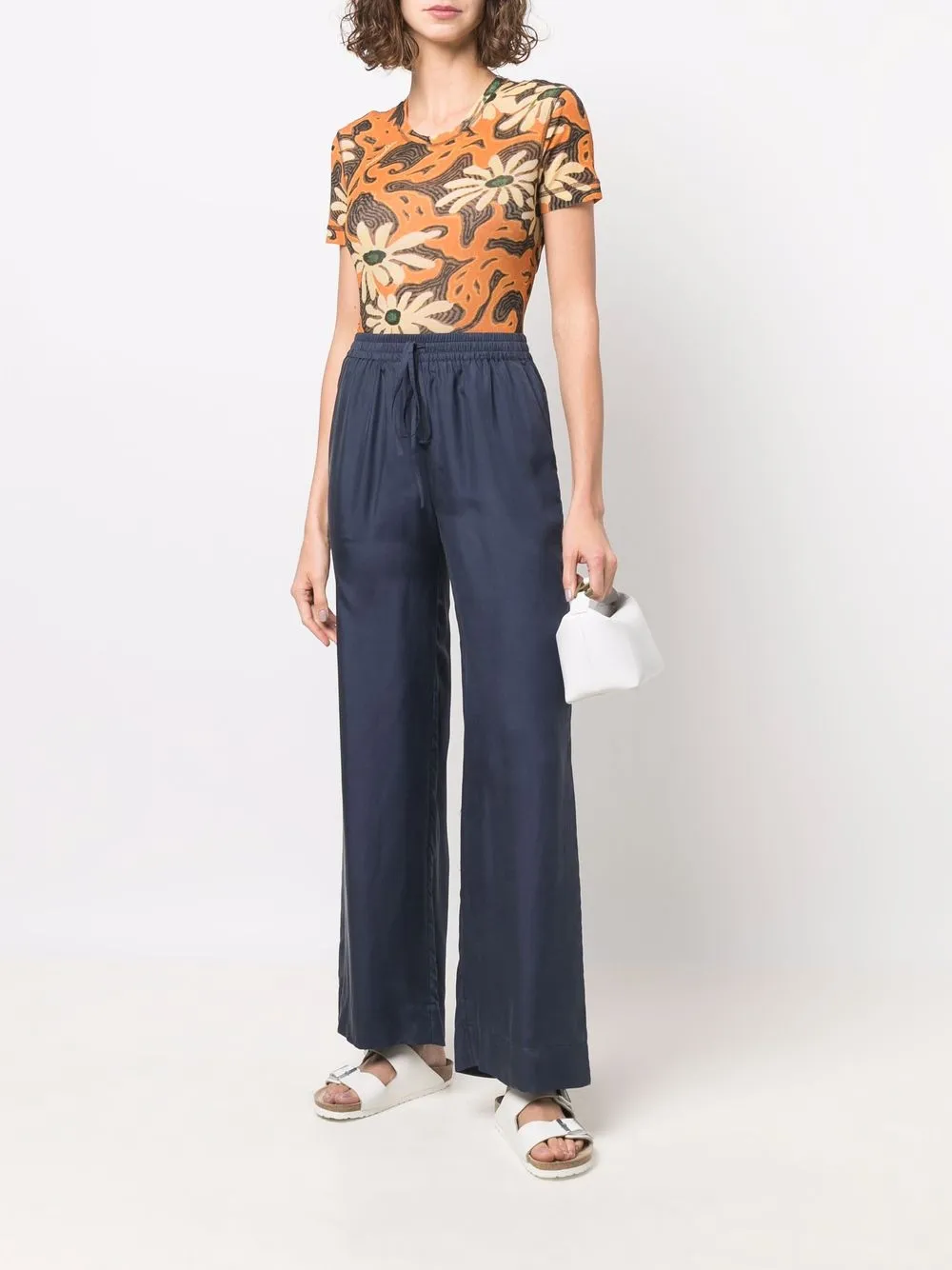 P.A.R.O.S.H. Broek met wijde pijpen - Blauw