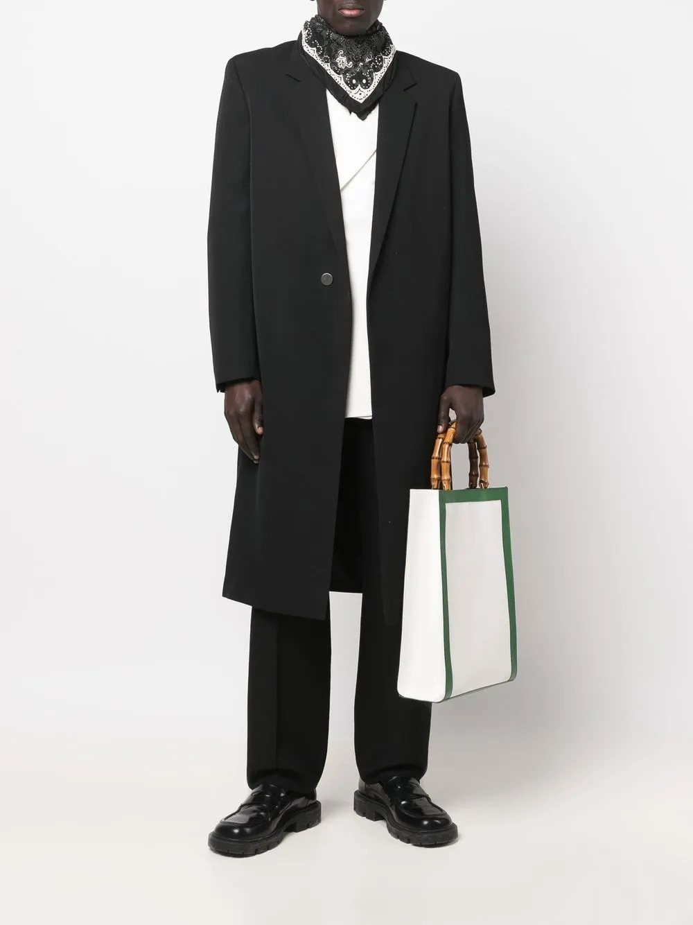 Jil Sander Wollen mantel - Zwart