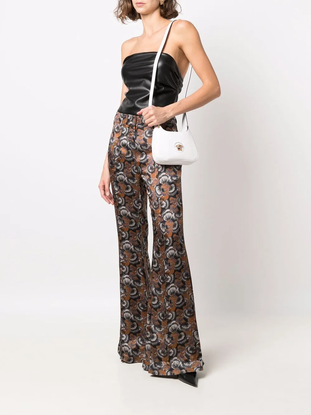 Versace La Medusa leren schoudertas - Wit