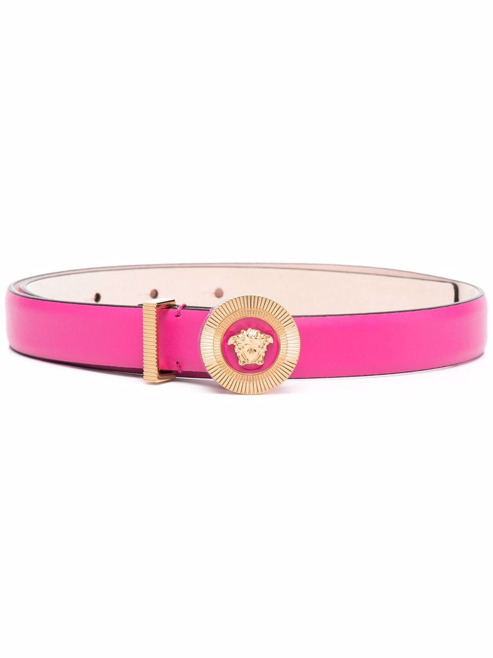 

Versace Medusa logo-buckle belt - Pink