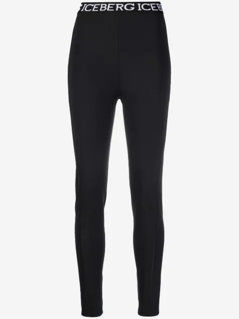 Iceberg logo-waist leggings