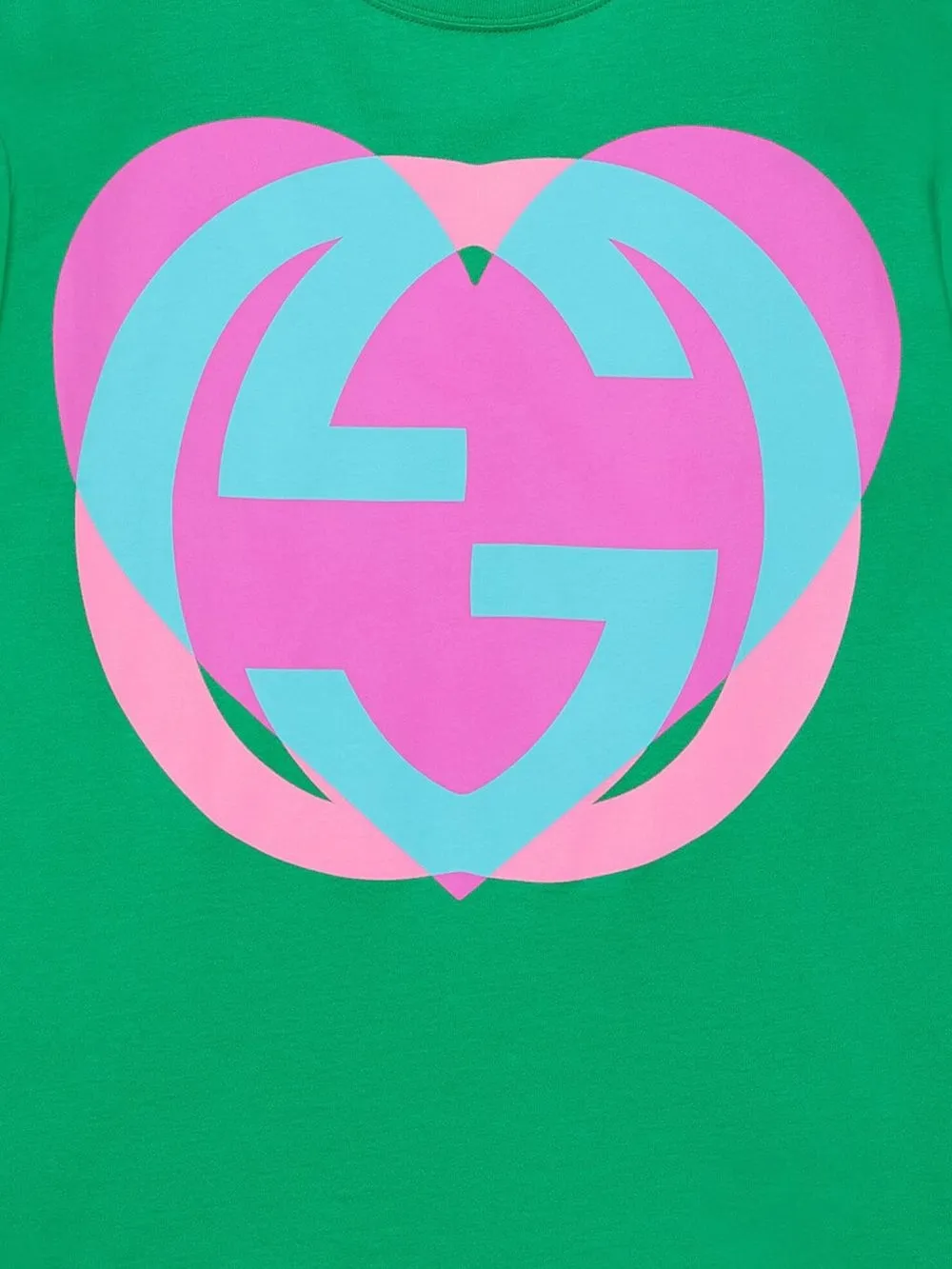 Gucci Interlocking G Heart print T shirt Farfetch