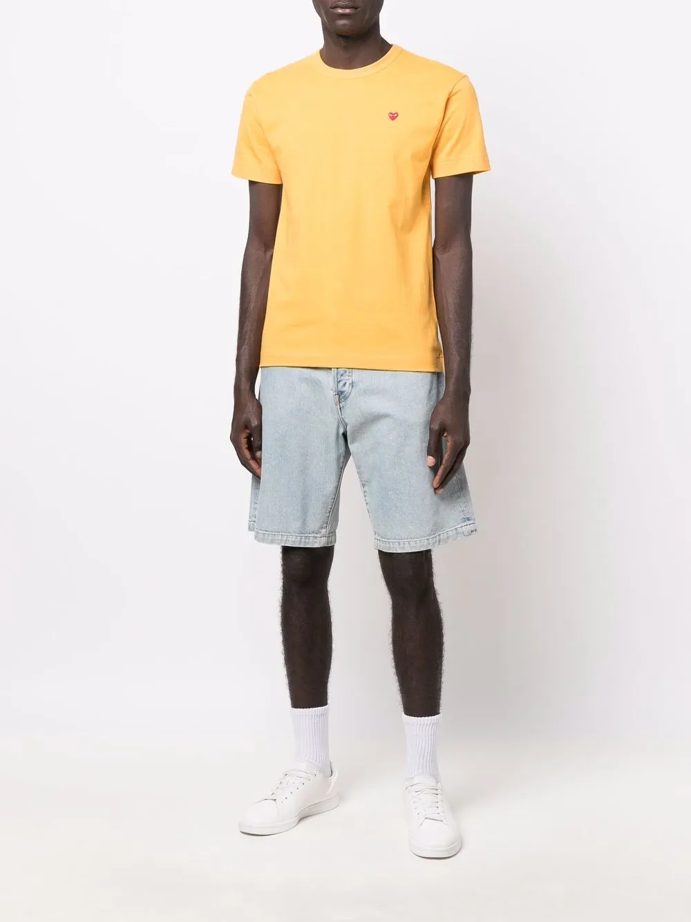 Comme Des Garçons Play T-shirt met logopatch - Oranje