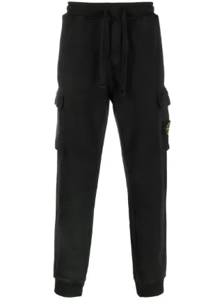 Black stone island jogging bottoms outlet