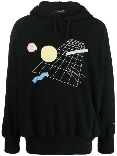 undercover 图案印花连帽衫