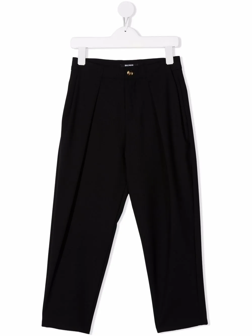 

Balmain Kids logo patch tailored trousers - Black