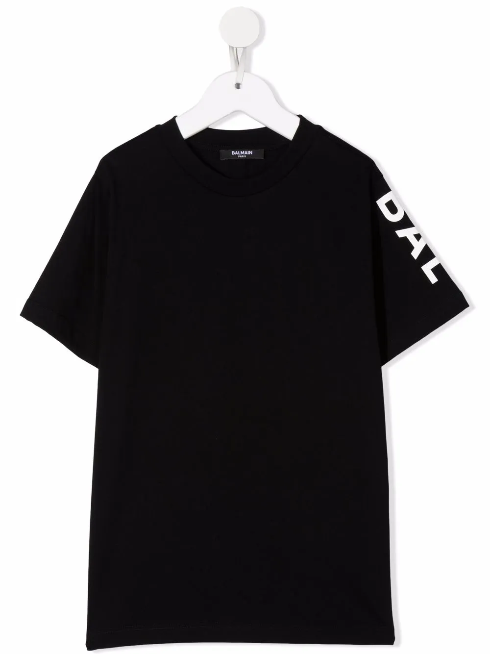 Balmain Kids playera con logo estampado - Negro