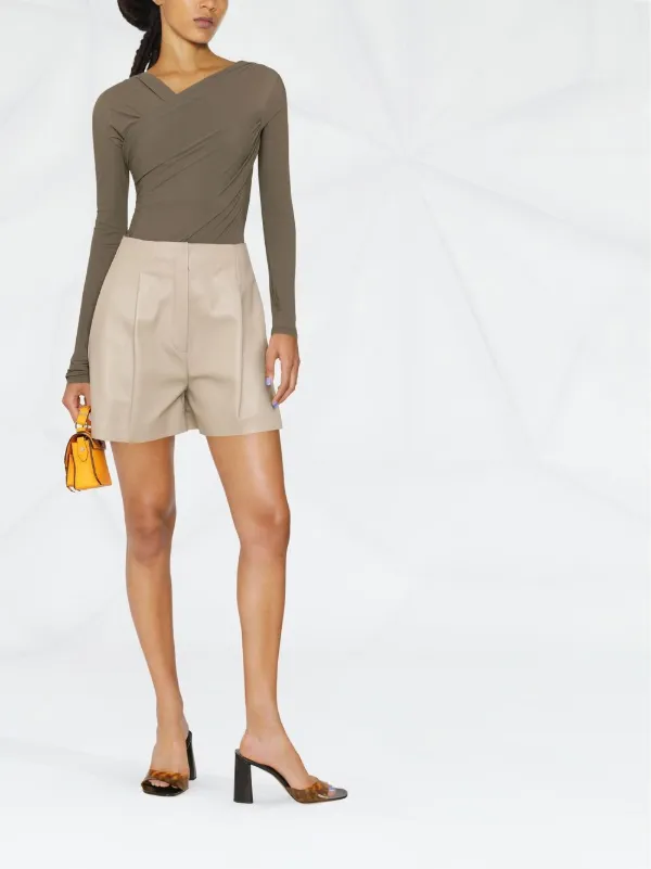 Fendi Tailored Leather Shorts - Farfetch
