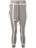 Boris Bidjan Saberi tape-detail drawstring track pants - Brown